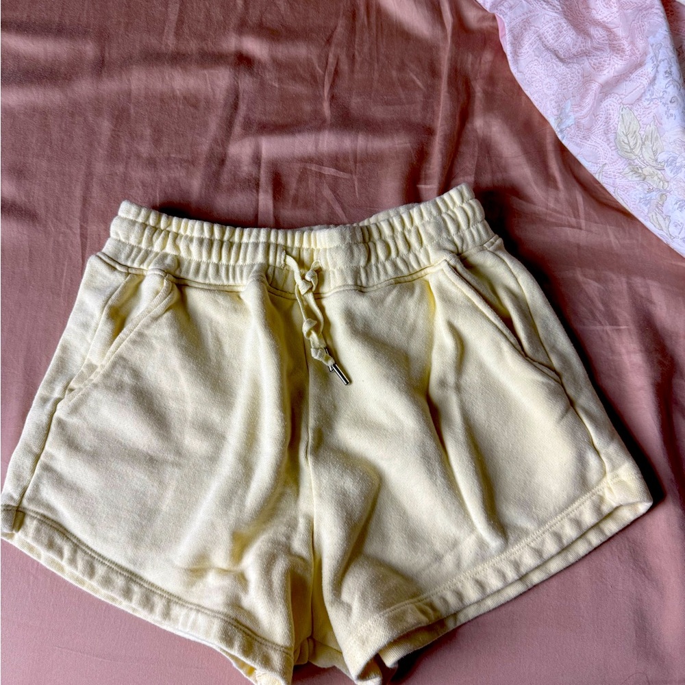 Women's light yellow Drawstring Shorts